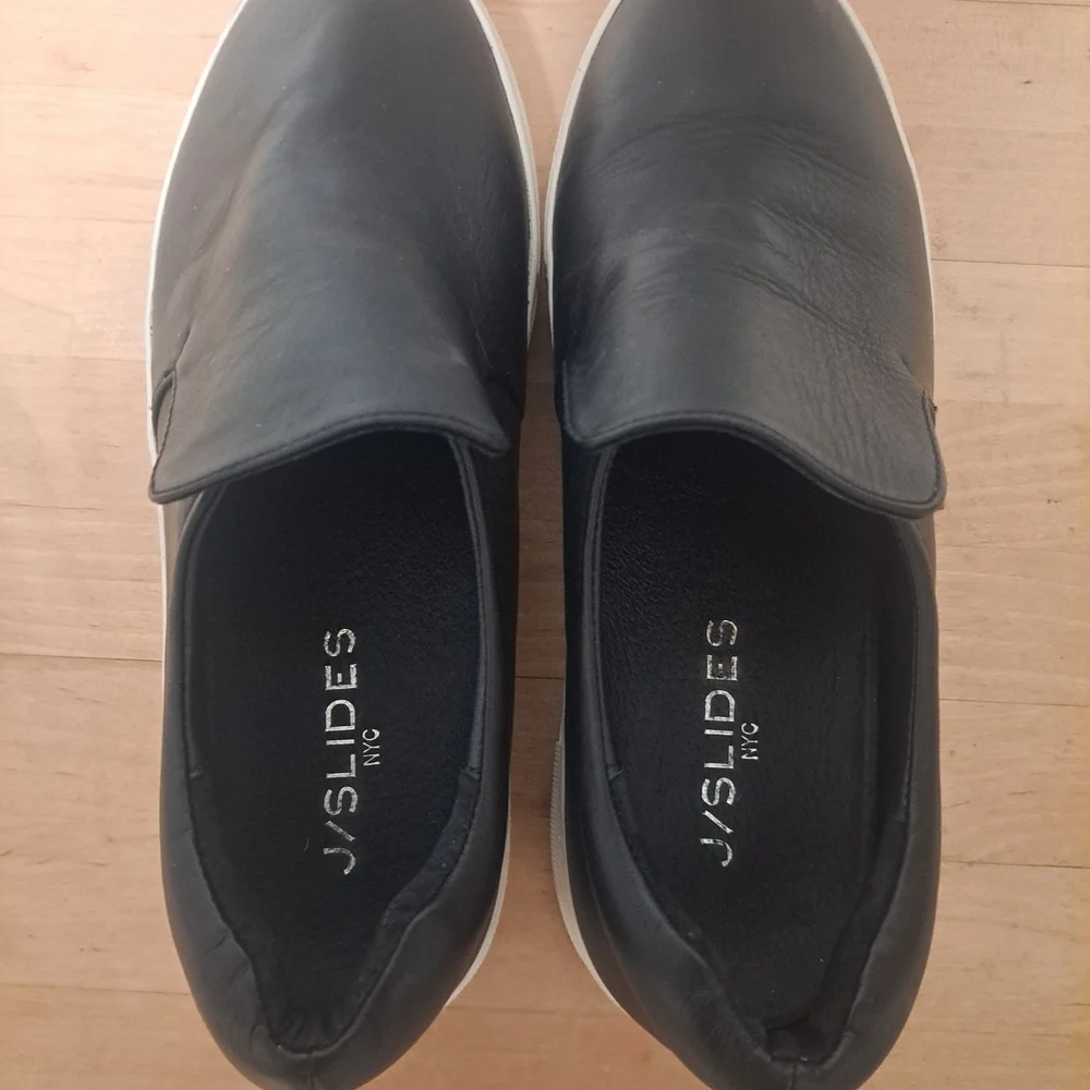 J/Slides NYC Leather Slip-On Sneakers